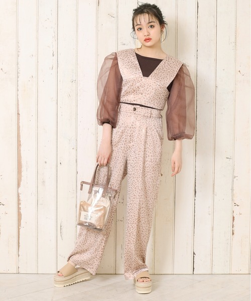 one after another NICE CLAUP（ワンアフターアナザーナイスクラップ）の「レオパード箔プリントパンツ（その他パンツ・レディース・ベージュ/オフホワイト・FREE）」の11枚目の写真