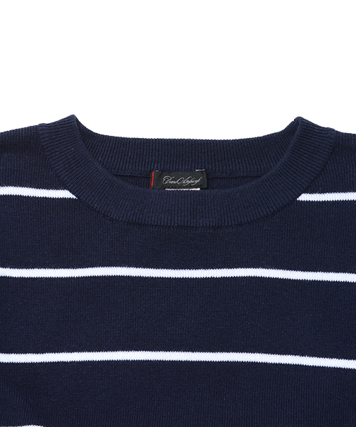 AMBIENT（アンビエント）の「ラウンドネックベーシックニットトップス（ニット/セーター・レディース・ホワイト×ネイビー/ブルー系その他/ネイビー/グレー・FREE）」の10枚目の写真