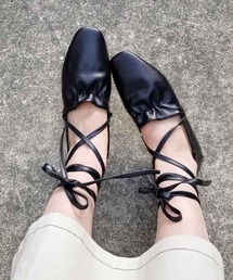 KOBE LETTUCE | レースアップギャザーシューズ(パンプス)