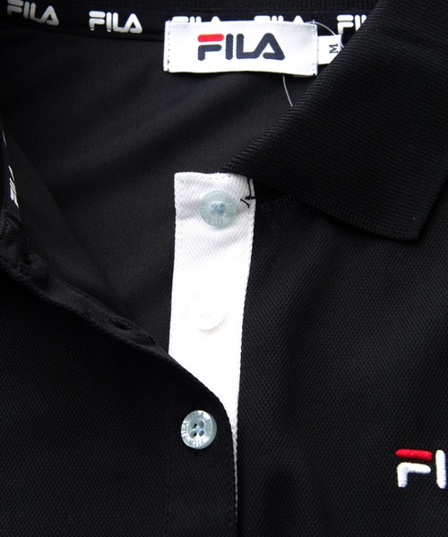 FILA（フィラ）の「【FILA/フィラ】WEB限定 別注 ワンポイント ロゴ刺繍 UVカット 半袖ポロシャツ（ポロシャツ・レディース・ネイビー/ホワイト/ブラック/ピンク/ブラック系その他/ホワイト系その他・M/L/LL/3L）」の11枚目の写真