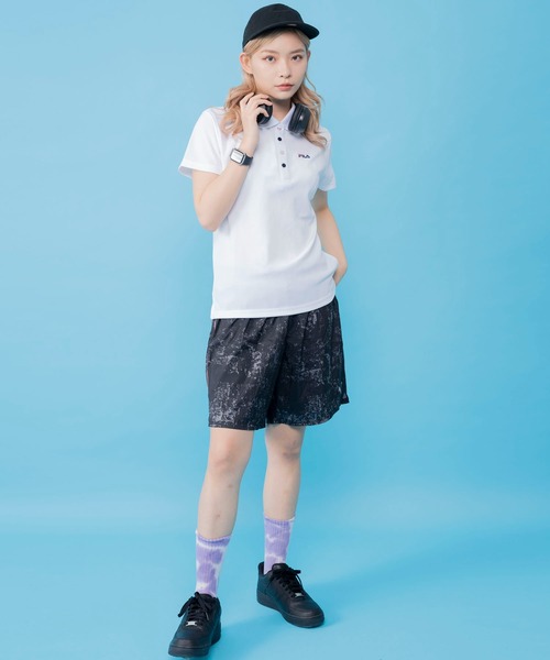 FILA（フィラ）の「【FILA/フィラ】WEB限定 別注 ワンポイント ロゴ刺繍 UVカット 半袖ポロシャツ（ポロシャツ・レディース・ネイビー/ホワイト/ブラック/ピンク/ブラック系その他/ホワイト系その他・M/L/LL/3L）」の14枚目の写真