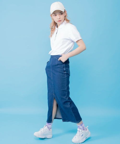 FILA（フィラ）の「【FILA/フィラ】WEB限定 別注 ワンポイント ロゴ刺繍 UVカット 半袖ポロシャツ（ポロシャツ・レディース・ネイビー/ホワイト/ブラック/ピンク/ブラック系その他/ホワイト系その他・M/L/LL/3L）」の17枚目の写真