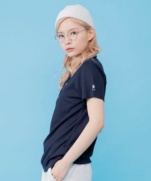 FILA（フィラ）の「【FILA/フィラ】WEB限定 別注 ワンポイント ロゴ刺繍 UVカット 半袖ポロシャツ（ポロシャツ・レディース・ネイビー/ホワイト/ブラック/ピンク/ブラック系その他/ホワイト系その他・M/L/LL/3L）」の22枚目の写真