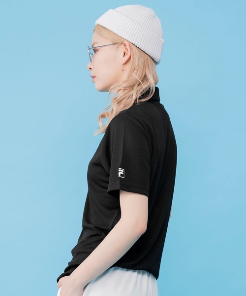 FILA（フィラ）の「【FILA/フィラ】WEB限定 別注 ワンポイント ロゴ刺繍 UVカット 半袖ポロシャツ（ポロシャツ・レディース・ネイビー/ホワイト/ブラック/ピンク/ブラック系その他/ホワイト系その他・M/L/LL/3L）」の18枚目の写真