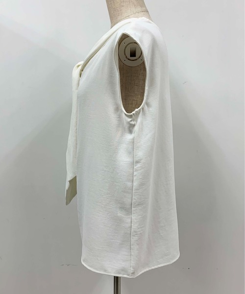 PICCIN（ピッチン）の「前後2WAYボウタイブラウス（シャツ/ブラウス・レディース・ブラック/オフホワイト/ピンク・M/L）」の7枚目の写真