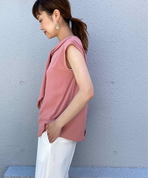 PICCIN（ピッチン）の「前後2WAYボウタイブラウス（シャツ/ブラウス・レディース・ブラック/オフホワイト/ピンク・M/L）」の15枚目の写真