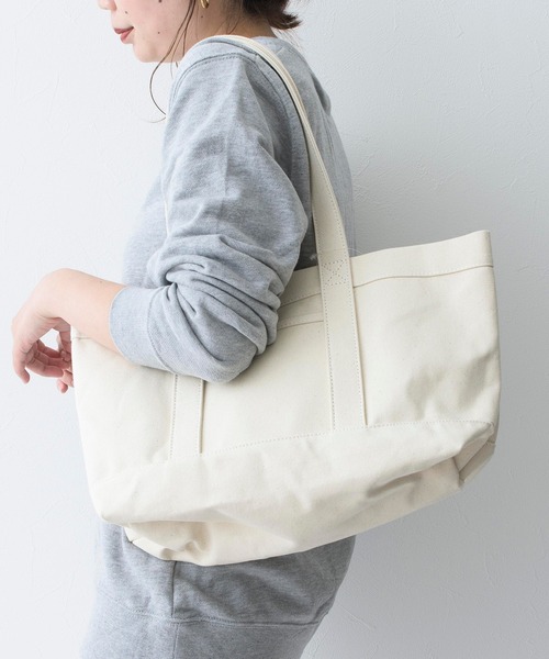 Hawk Company(ホークカンパニー)の「【Hawk Company】ロイヤルキャンバスビーントート/ペットボトルポケット/4046(トートバッグ・レディース・ホワイト/ブラック/グレー・FREE)」の8枚目の写真