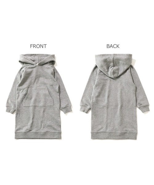 devirock（デビロック）の「スウェットパーカーワンピース（ワンピース・キッズ・パープル系その他/ワイン/ラベンダー/ライトブラウン/グリーン系その他/ブラック/ブルーグレー/キャメル/カーキ/杢グレー/モカ/スモークピンク・160cm/100cm/110cm/150cm/130cm/90cm/120cm/140cm/80ｃｍ）」の22枚目の写真