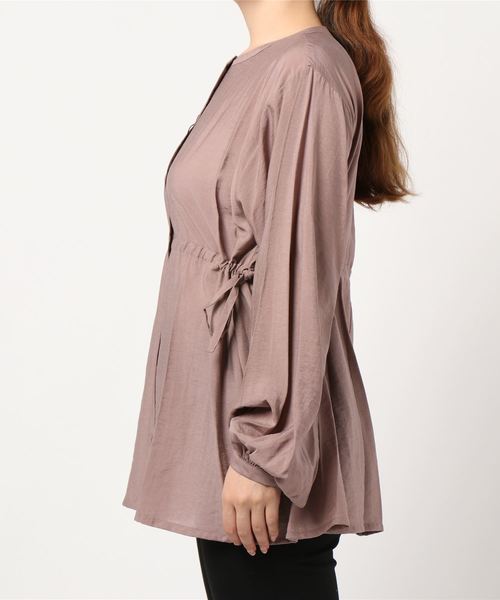 rps（アールピーエス）の「ウエストドロストバンドカラーブラウス（シャツ/ブラウス・レディース・ブラック/オフホワイト/ピンク・M）」の15枚目の写真