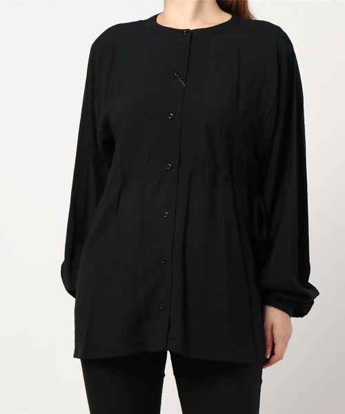 rps（アールピーエス）の「ウエストドロストバンドカラーブラウス（シャツ/ブラウス・レディース・ブラック/オフホワイト/ピンク・M）」の7枚目の写真