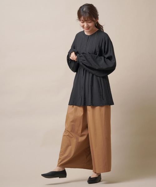 rps（アールピーエス）の「ウエストドロストバンドカラーブラウス（シャツ/ブラウス・レディース・ブラック/オフホワイト/ピンク・M）」の4枚目の写真