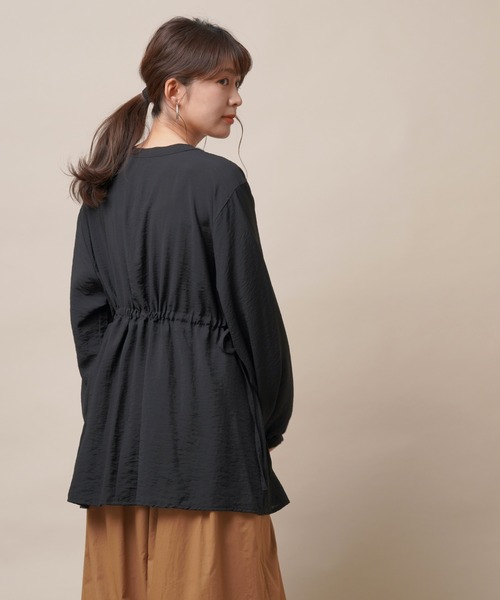 rps（アールピーエス）の「ウエストドロストバンドカラーブラウス（シャツ/ブラウス・レディース・ブラック/オフホワイト/ピンク・M）」の11枚目の写真