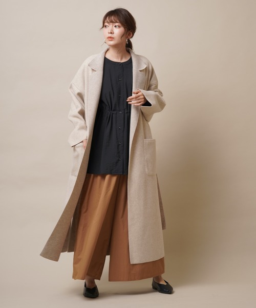 rps（アールピーエス）の「ウエストドロストバンドカラーブラウス（シャツ/ブラウス・レディース・ブラック/オフホワイト/ピンク・M）」の8枚目の写真