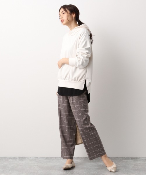 GLOBAL WORK（グローバルワーク）の「BEAUTEE裾ラウンドタンク/892258（タンクトップ・レディース・ホワイト/ブラック・MEDIUM/LARGE）」の4枚目の写真