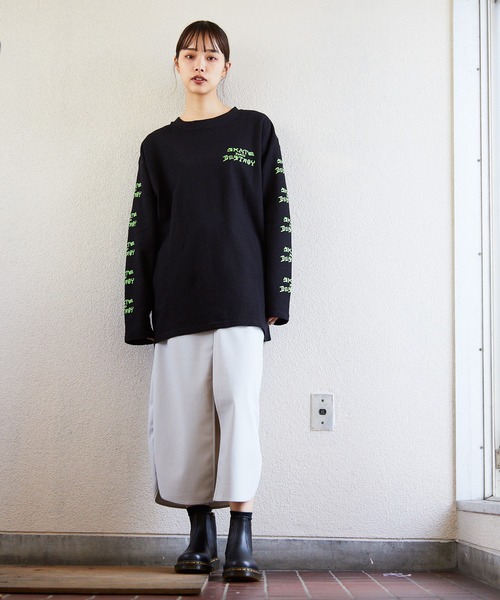 THRASHER(スラッシャー)の「THRASHER/スラッシャー SK8&DESTROY THERMAL L/S T-SHIRT ワッフル ロンT(Tシャツ/カットソー・メンズ・ベージュ/ブラック×グリーン/カーキ・M/XL/L)」の16枚目の写真