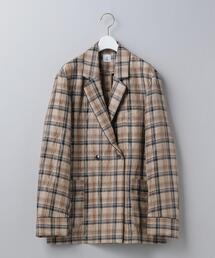 6 Rokuチェックジャケット　グリーン 6 Rokuチェックジャケット、パンツ、セットアップ グリーン