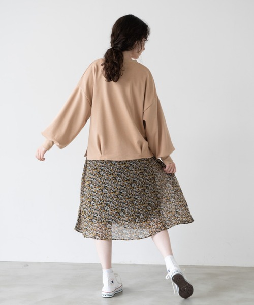 idem（イデム）の「Tuck Design Pullover（スウェット・レディース・ブラック/ベージュ/ダークグレー・FREE）」の16枚目の写真