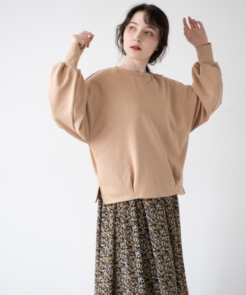 idem（イデム）の「Tuck Design Pullover（スウェット・レディース・ブラック/ベージュ/ダークグレー・FREE）」の22枚目の写真