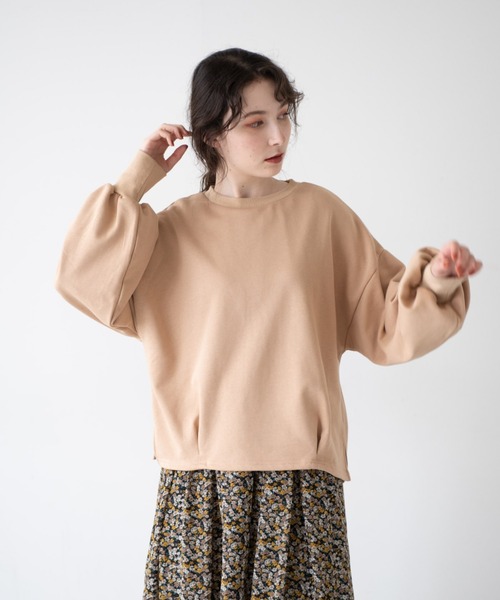 idem（イデム）の「Tuck Design Pullover（スウェット・レディース・ブラック/ベージュ/ダークグレー・FREE）」の19枚目の写真