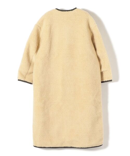 LAVENHAM(ラベンハム)の「LAVENHAM:SHERPA LONG COAT(ノーカラーコート・レディース・オフホワイト・36)」の2枚目の写真