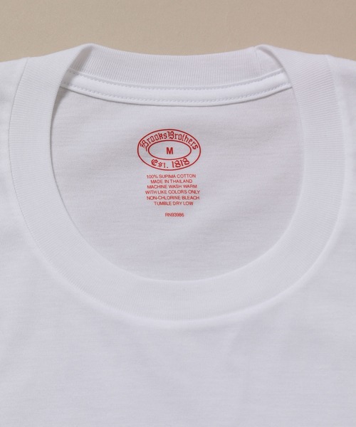 BROOKS BROTHERS(ブルックスブラザーズ)の「【BROOKS BROTHERS】CREW NECK SUP 3PK(Tシャツ/カットソー・メンズ・ホワイト・S/M)」の9枚目の写真
