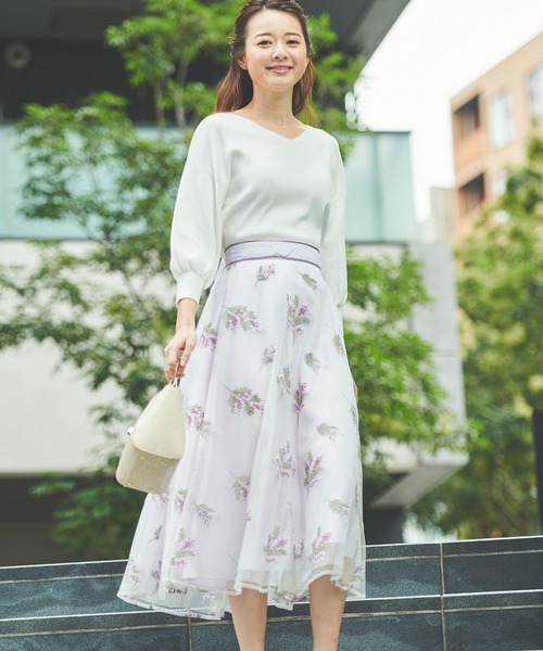 NOELA（ノエラ）の「ミモザ刺繍チュールスカート（スカート）」 - WEAR