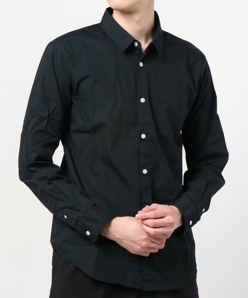 CORPUS SELECT(コーパストーキョー)の「【日本製/Made in Japan】ナノファイン加工レギュラーカラーロングスリーブシャツ(シャツ/ブラウス・メンズ・ネイビー/ベージュ/ブルー系その他2/ワイン/ブルー系その他/ブラック系その他2/ホワイト/カーキ/ブラック系その他/ブラック/ライトピンク/サックスブルー・M/LL/L)」の16枚目の写真