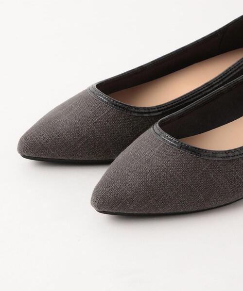 closet story(クローゼットストーリー)の「<closet story>パイピング ポインテッド フラットパンプス(パンプス・レディース・ベージュ/ダークグレー・23cm/23.5cm/24cm/24.5cm)」の7枚目の写真