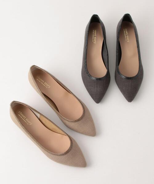 closet story(クローゼットストーリー)の「<closet story>パイピング ポインテッド フラットパンプス(パンプス・レディース・ベージュ/ダークグレー・23cm/23.5cm/24cm/24.5cm)」の9枚目の写真