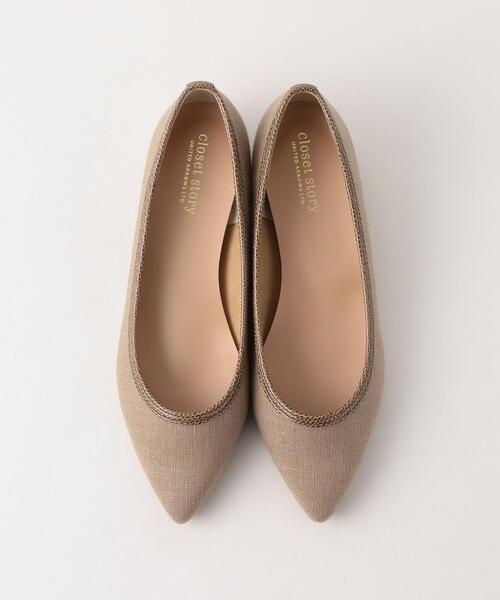 closet story(クローゼットストーリー)の「<closet story>パイピング ポインテッド フラットパンプス(パンプス・レディース・ベージュ/ダークグレー・23cm/23.5cm/24cm/24.5cm)」の12枚目の写真