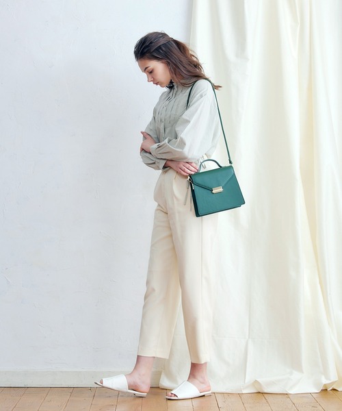 PURIL(ピュリル)の「【PURIL】センタープレス タック入りテーパードパンツ(スラックス・レディース・ネイビー/アイボリー/ブルー系その他/パープル系その他・S/M)」の11枚目の写真