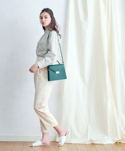 PURIL(ピュリル)の「【PURIL】センタープレス タック入りテーパードパンツ(スラックス・レディース・ネイビー/アイボリー/ブルー系その他/パープル系その他・S/M)」の12枚目の写真