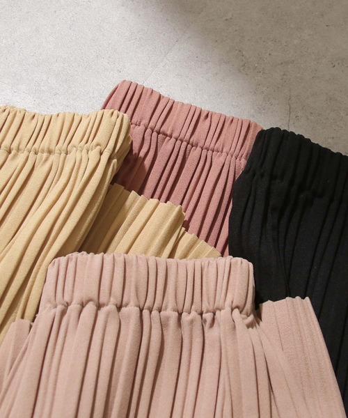 Chillfar（チルファー）の「カットジャガードプリーツパンツ（その他パンツ・レディース・グレイッシュベージュ/ベージュ/ブラック/ピンク系・MEDIUM/LARGE）」の7枚目の写真