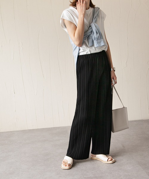 Chillfar（チルファー）の「カットジャガードプリーツパンツ（その他パンツ・レディース・グレイッシュベージュ/ベージュ/ブラック/ピンク系・MEDIUM/LARGE）」の18枚目の写真