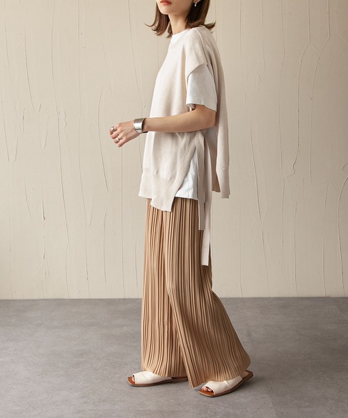 Chillfar（チルファー）の「カットジャガードプリーツパンツ（その他パンツ・レディース・グレイッシュベージュ/ベージュ/ブラック/ピンク系・MEDIUM/LARGE）」の19枚目の写真