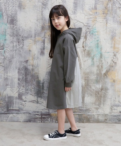 BLUE LABEL CRESTBRIDGE】バックプリーツパーカーワンピース セール