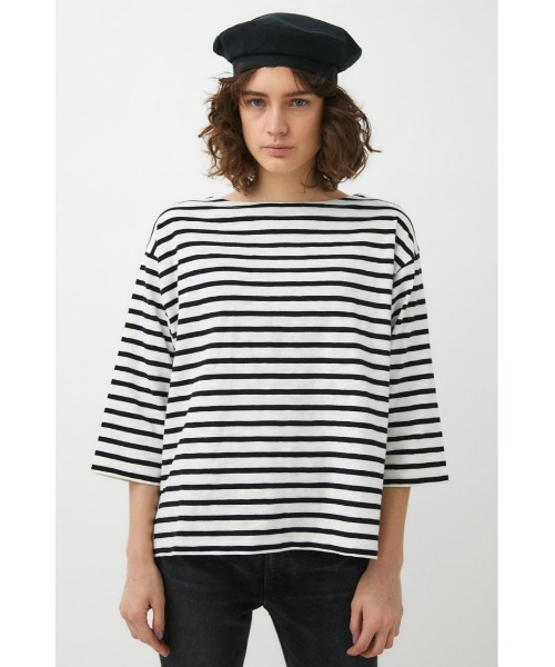MOUSSY(マウジー)の「BOAT NECK LOOSE トップス(Tシャツ/カットソー・レディース・ベージュ系その他/ブルー系その他3/ホワイト系その他・FREE)」の10枚目の写真