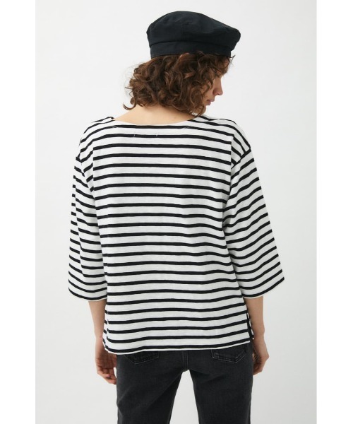 MOUSSY(マウジー)の「BOAT NECK LOOSE トップス(Tシャツ/カットソー・レディース・ベージュ系その他/ブルー系その他3/ホワイト系その他・FREE)」の13枚目の写真