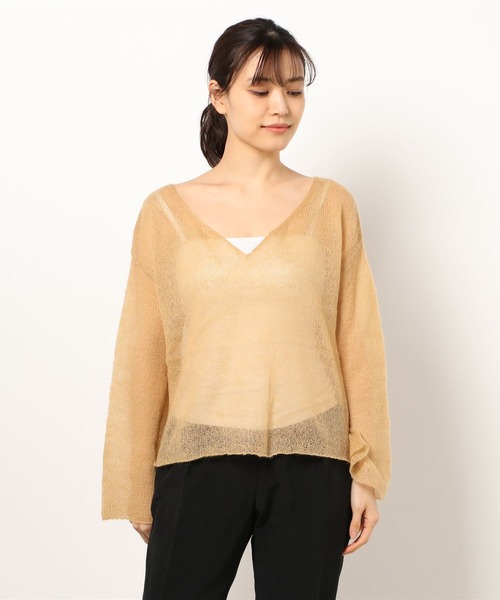 mangata（モンガータ）の「Penny knit（ニット/セーター・レディース・イエロー・FREE）」の2枚目の写真