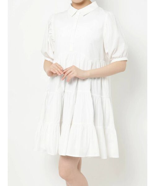 merry jenny（メリージェニー）の「パフスリーブギャザーミニワンピース（ワンピース・レディース・オフホワイト/ブラック/ブルー・FREE）」の20枚目の写真