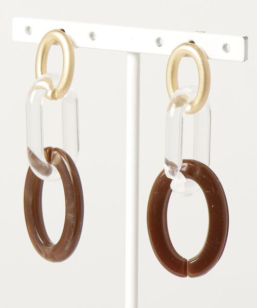 Auntie Rosa Holiday（アンティローザホリデー）の「クリアチェーンピアス（ピアス（両耳用）・レディース・ナチュラル/ブラック・FREE）」の11枚目の写真