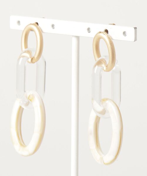 Auntie Rosa Holiday（アンティローザホリデー）の「クリアチェーンピアス（ピアス（両耳用）・レディース・ナチュラル/ブラック・FREE）」の12枚目の写真