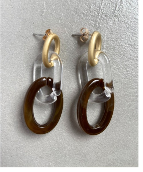 Auntie Rosa Holiday（アンティローザホリデー）の「クリアチェーンピアス（ピアス（両耳用）・レディース・ナチュラル/ブラック・FREE）」の8枚目の写真