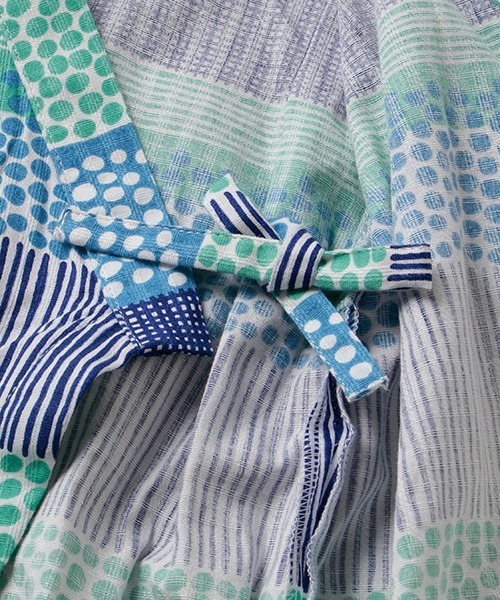 Love&Peace&Money（ラブアンドピースアンドマネー）の「シマドット甚平オール（ロンパース・キッズ・ブルー・70-80cm）」の7枚目の写真