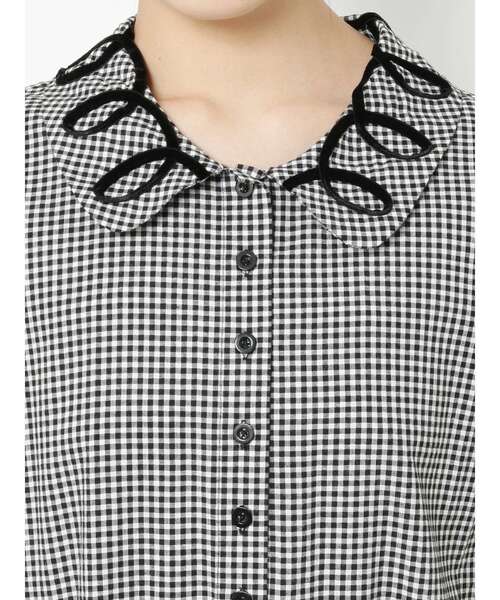 merry jenny（メリージェニー）の「くるくるパイピングカラーワンピース（ワンピース・レディース・ブラック/グリーン/ベージュ・FREE）」の13枚目の写真