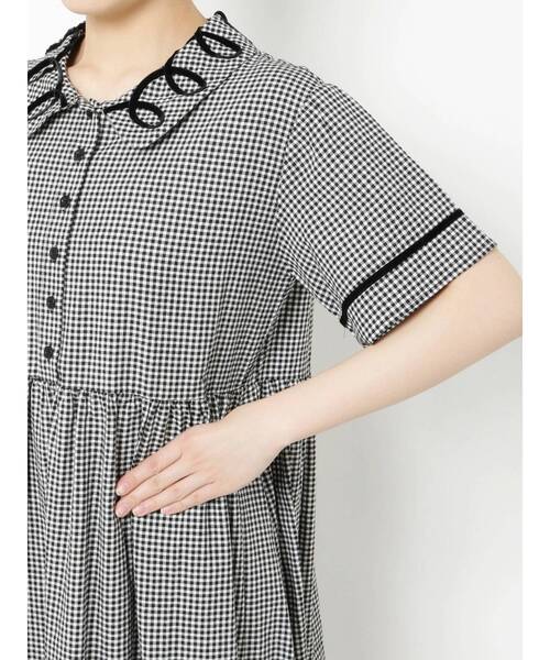 merry jenny（メリージェニー）の「くるくるパイピングカラーワンピース（ワンピース・レディース・ブラック/グリーン/ベージュ・FREE）」の14枚目の写真