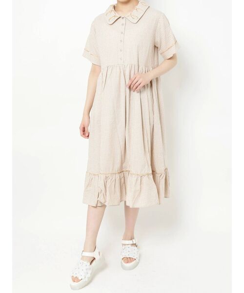 merry jenny（メリージェニー）の「くるくるパイピングカラーワンピース（ワンピース・レディース・ブラック/グリーン/ベージュ・FREE）」の22枚目の写真