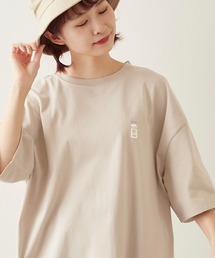 【timecapsule】「Oishi Gyunyu Nomitai」プリント半袖ビッグTシャツ