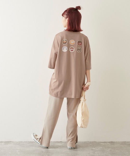 timecapsule（タイムカプセル）の「【timecapsule】「Oishi Gyunyu Nomitai」プリント半袖ビッグTシャツ（Tシャツ/カットソー・レディース・ホワイト/モカ/ベージュ系その他/ライトベージュ・FREE）」の20枚目の写真