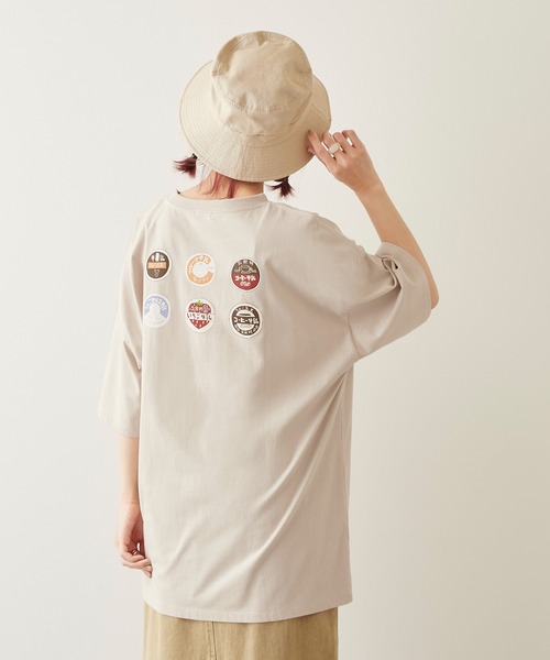 timecapsule（タイムカプセル）の「【timecapsule】「Oishi Gyunyu Nomitai」プリント半袖ビッグTシャツ（Tシャツ/カットソー・レディース・ホワイト/モカ/ベージュ系その他/ライトベージュ・FREE）」の8枚目の写真